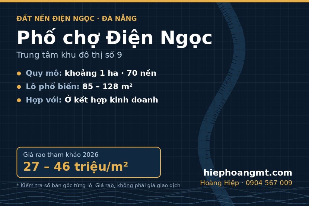 Phối cảnh tổng thể Phố chợ Điện Ngọc